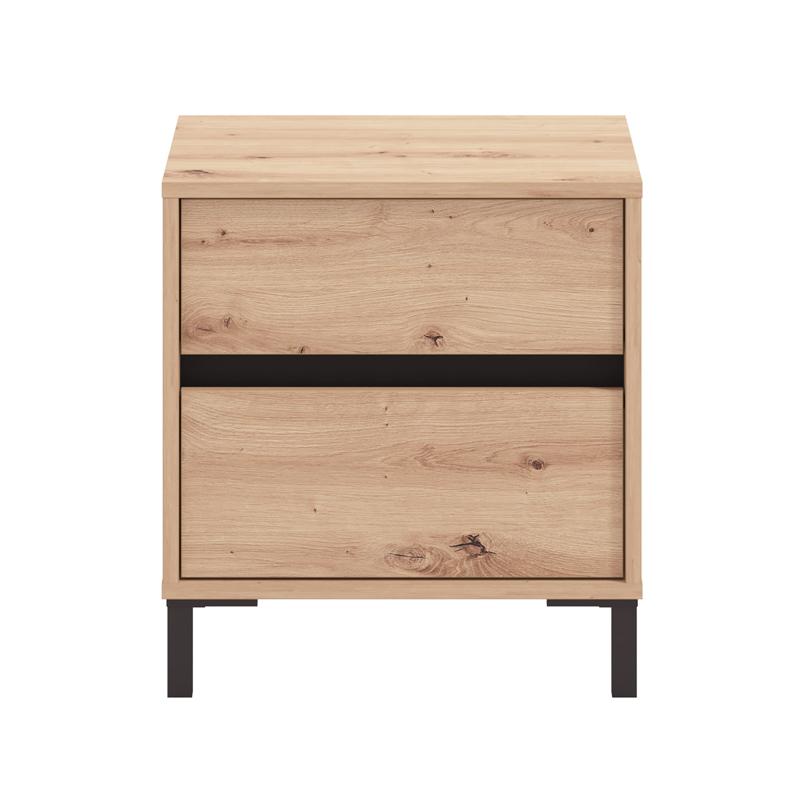 ΚΟΜΟΔΙΝΟ MARRON NO2F ARTISAN OAK/ΜΑΥΡΟ ΜΑΤΤ ΧΡΩΜΑ 48x40x52εκ