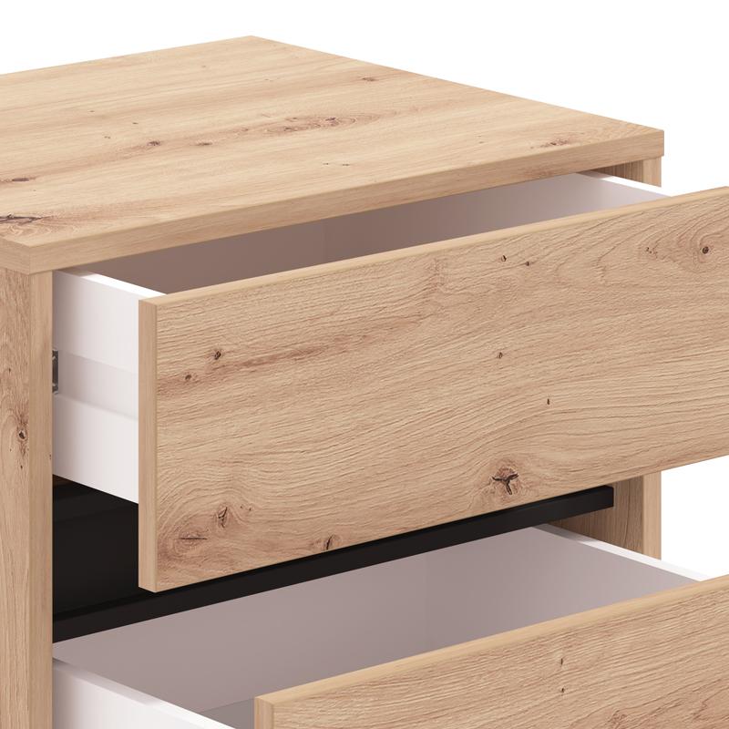 ΚΟΜΟΔΙΝΟ MARRON NO2F ARTISAN OAK/ΜΑΥΡΟ ΜΑΤΤ ΧΡΩΜΑ 48x40x52εκ