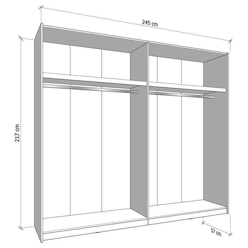 ΝΤΟΥΛΑΠΑ VEYMONT 245 OG h217 ARTISAN ΧΡΩΜΑ 245x61x218εκ