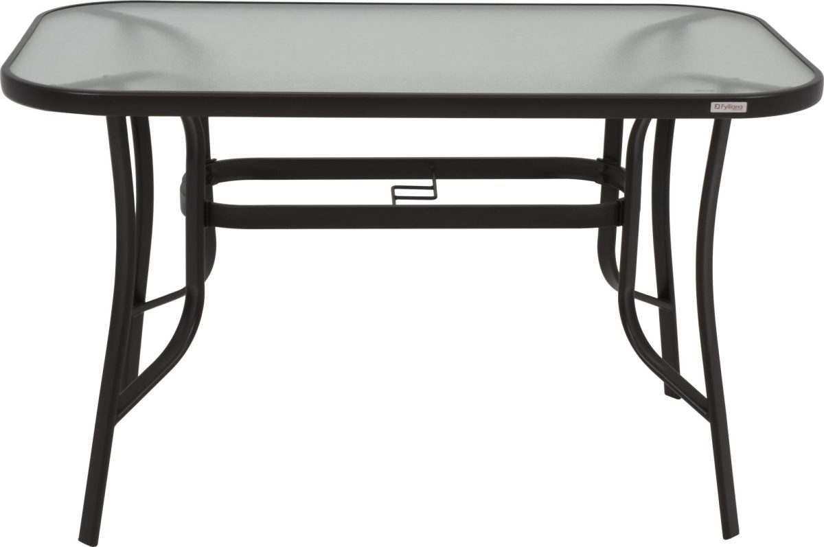 ΤΡΑΠΕΖΙ ΕΞΟΧΗΣ Fylliana STEEL ΚΑΦΕ 140x80x70εκ