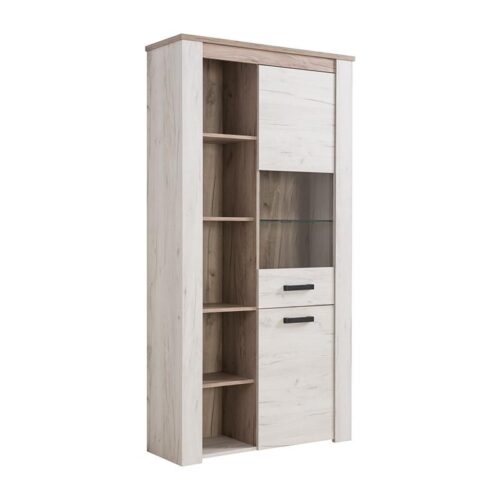 ΒΙΤΡΙΝΑ Kent POP V GREY OAΚ-WHITE OAK 99x36x195εκ knt