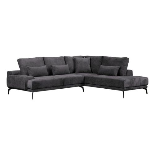 ΚΑΝΑΠΕΣ ΔΕΞΙΑ ΓΩΝΙΑ Fylliana Cristina ΓΚΡΙ ΧΡΩΜΑ 300x230x92εκ