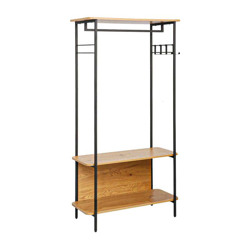 ΚΡΕΜΑΣΤΡΑ-ΡΑΦΙΕΡΑ ΜΕΤΑΛΛΙΚΗ Fylliana FL2504 BLACK OAK ΧΡΩΜΑ 80x36x158εκ