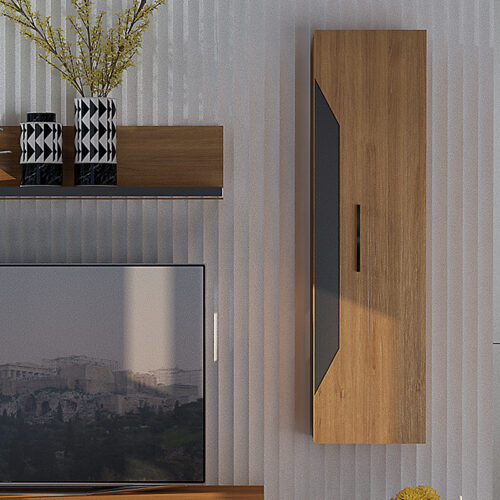 ΒΙΤΡΙΝΑ Fylliana Jakarta ΜΕ ΚΑΠΛΑΜΑ ΔΡΥΟΣ ΡΟΥΣΤΙΚ 35x32x130εκ