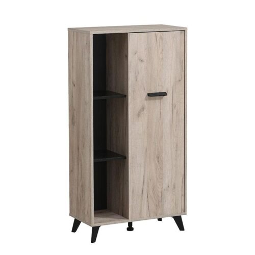 ΒΙΤΡΙΝΑ UMBRIA POP GREY OAK-ΜΑΥΡΟ 67x33x130εκ m.b.r