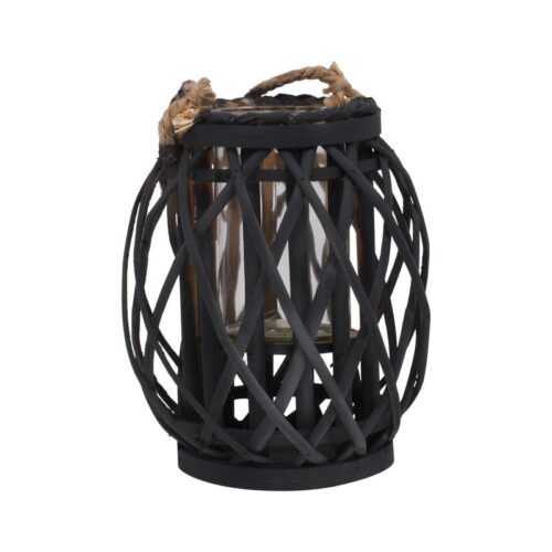 ΦΑΝΑΡΙ BAMBOO Fylliana Amare ΜΕ ΓΥΑΛΙ ΜΑΥΡΟ ΧΡΩΜΑ 21x31 sls