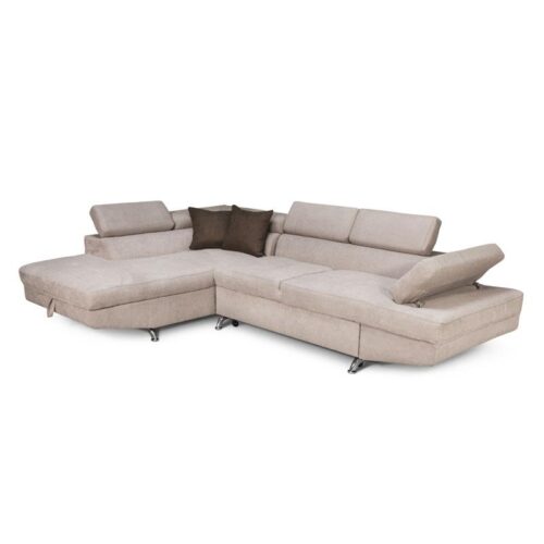 ΚΑΝΑΠΕΣ ΓΩΝΙΑ Fylliana RIO-M 3+4 ΑΡΙΣΤΕΡΗ TAUPE / ΚΑΦΕ 278x192x79εκ