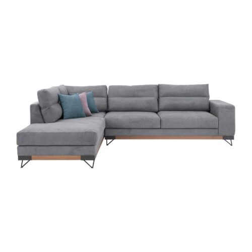 ΚΑΝΑΠΕΣ New Monaco ΑΡΙΣΤΕΡΗ ΓΩΝΙΑ ΓΚΡΙ 300x230x95εκ