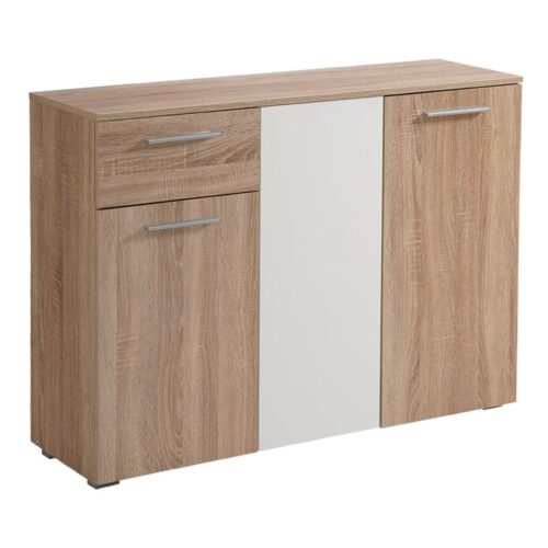 ΚΟΜΟΤΑ-ΜΠΟΥΦΕΣ RITMO 3K1F SONOMA-ΛΕΥΚΟ 114.5x35x80.5εκ