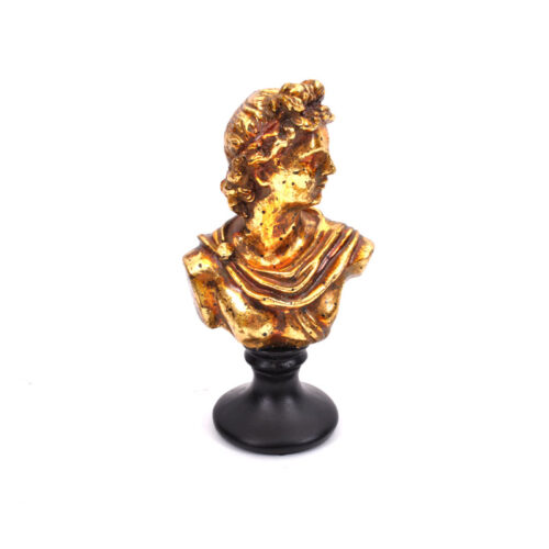 ΔΙΑΚΟΣΜΗΤΙΚΟ ΑΓΑΛΜΑΤΙΔΙΟ POLYRESIN Fylliana CM024-3CY9 "ΚΕΦΑΛΗ ΑΝΔΡΟΣ ΔΕΞΙΑ" ΧΡΥΣΟ 15x8εκ