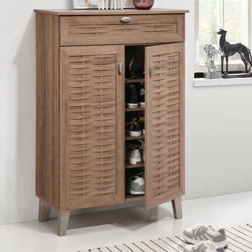 ΠΑΠΟΥΤΣΟΘΗΚΗ Fylliana FP-03C PACIFIC OAK ΜΕ 5 ΡΑΦΙΑ ΚΑΙ 1 ΣΥΡΤΑΡΙ 77,8x36,8x119,6cm