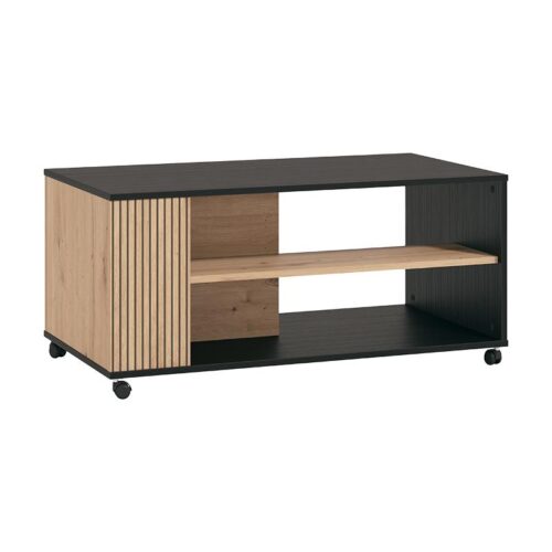 ΤΡΑΠΕΖΑΚΙ ΣΑΛΟΝΙΟΥ CORREZE ΜΑΥΡΟ OAK-ARTISAN OAK 101x55x47εκ