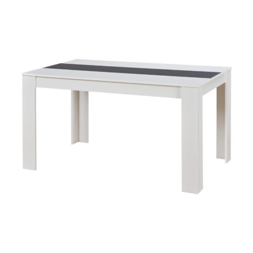 ΤΡΑΠΕΖΙ DOMUS WHITE/BLACK-GREY WOOD 135x80.5x74.5εκ