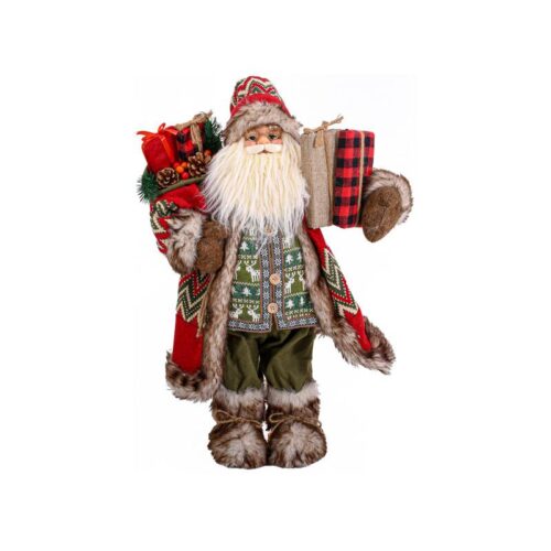 ΧΡΙΣΤΟΥΓΕΝΝΙΑΤΙΚΗ ΦΙΓΟΥΡΑ ΑΓΙΟΣ ΒΑΣΙΛΗΣ FYLLIANA FL18046 ΚΟΚΚΙΝΟ ΧΡΩΜΑ 45εκ