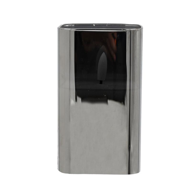 ΔΙΑΚΟΣΜΗΤΙΚΟ LED ΚΕΡΙ ΜΕ ΡΕΑΛΙΣΤΙΚΗ 3D ΦΛΟΓΑ Fylliana FL7515 ΣΕ ΤΕΤΡΑΓΩΝΟ ΓΥΑΛΙ ΧΡΩΜΑ SMOKY 8x8x15εκ