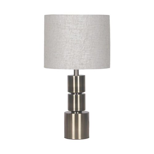 ΕΠΙΤΡΑΠΕΖΙΑ ΛΑΜΠΑ Fylliana FL24500 ΜΕΤΑΛΛΙΚΗ ΑΣΗΜΙ ΧΡΩΜΑ 26x49εκ Ε27