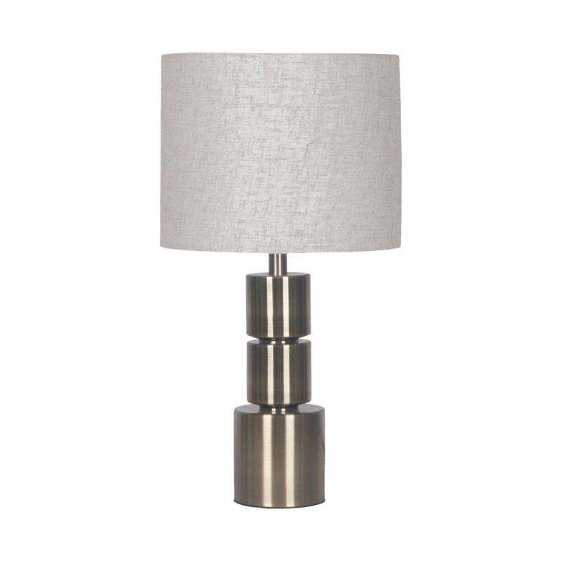 ΕΠΙΤΡΑΠΕΖΙΑ ΛΑΜΠΑ Fylliana FL24500 ΜΕΤΑΛΛΙΚΗ ΑΣΗΜΙ ΧΡΩΜΑ 26x49εκ Ε27