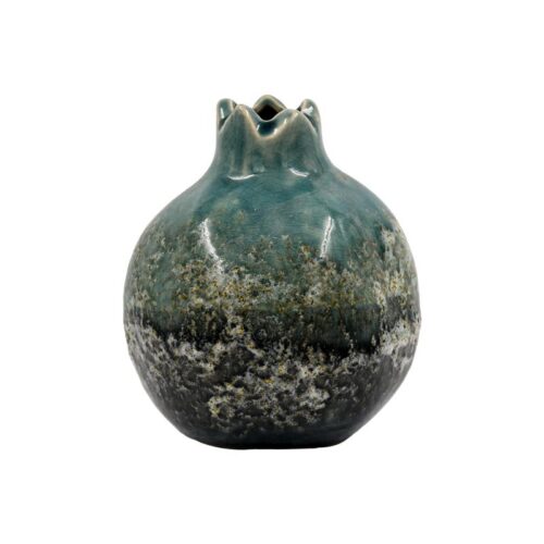 ΚΕΡΑΜΙΚΟ ΔΙΑΚΟΣΜΗΤΙΚΟ Fylliana ΡΟΔΙ ΠΡΑΣΙΝΟ-ΓΚΡΙ ΧΡΩΜΑ 11x12εκ