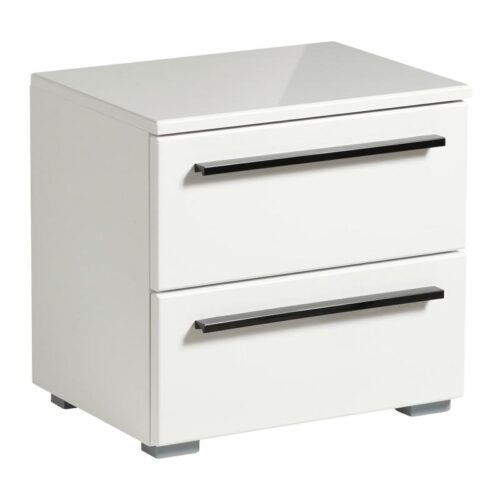 ΚΟΜΟΔΙΝΟ KSANTI NO2F ΛΕΥΚΟ-ΛΕΥΚΗ ΛΑΚΑ 44.5x33.5x42.5εκ