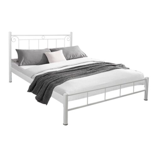 ΚΡΕΒΑΤΙ ΣΙΔΕΡΕΝΙΟ Fylliana Valery ΛΕΥΚΟ ΧΡΩΜΑ 130x210x99εκ (120x200εκ)