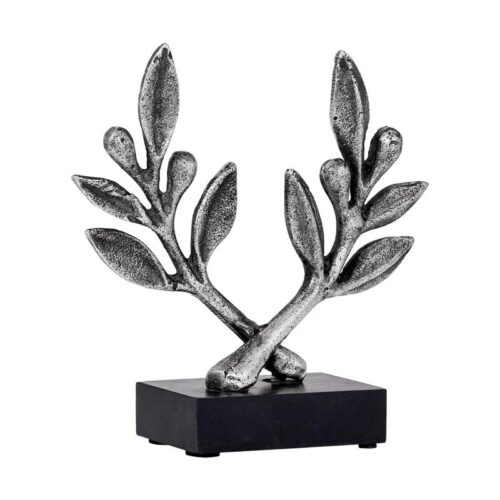 ΜΕΤΑΛΛΙΚΟ ΔΙΑΚΟΣΜΗΤΙΚΟ ΦΥΛΛΟ Fylliana FL76902 ΑΣΗΜΙ ΑΝΤΙΚΕ ΧΡΩΜΑ 18x6x18εκ