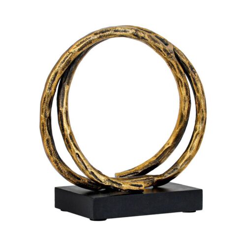 ΜΕΤΑΛΛΙΚΟ ΔΙΑΚΟΣΜΗΤΙΚΟ ΣΕ ΣΧΕΔΙΟ ΔΑΧΤΥΛΙΔΙ Fylliana FL76740 ΧΡΥΣΟ ΑΝΤΙΚΕ ΧΡΩΜΑ 23x10x23εκ