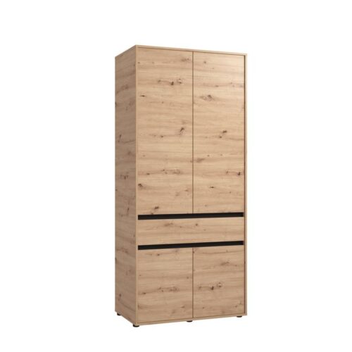 ΝΤΟΥΛΑΠΑ CORBETT 2K1F h211 ARTISAN OAK/ΜΑΥΡΟ ΜΑΤ ΧΡΩΜΑ 93x55x211εκ