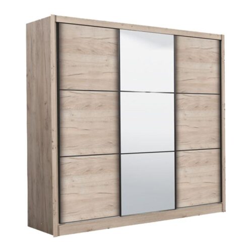 ΝΤΟΥΛΑΠΑ NAVARA ΜΕ ΚΑΘΡΕΦΤΗ 245 OG GREY OAK 242x60x215,5εκ