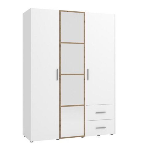 ΝΤΟΥΛΑΠΑ PARNAS 3K2FO III ARTISAN OAK-ΛΕΥΚΟ 149x54x208εκ