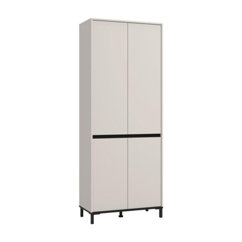 ΠΑΠΟΥΤΣΟΘΗΚΗ FLANNAN 2K4V CASHMERE/ΜΑΥΡΟ MATT ΧΡΩΜΑ 80x40x205εκ