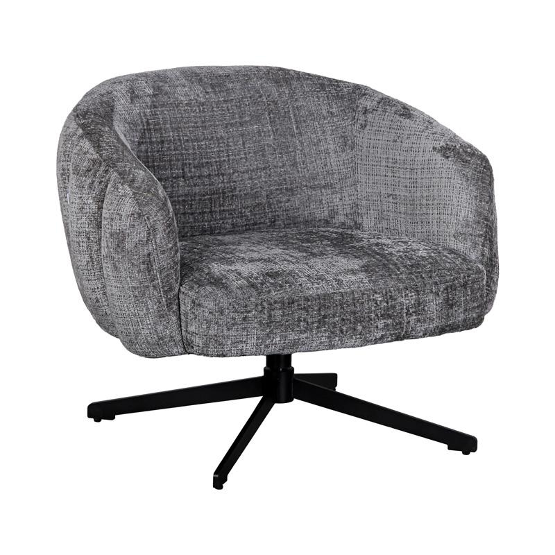 ΠΕΡΙΣΤΡΕΦΟΜΕΝΗ ΠΟΛΥΘΡΟΝΑ Fylliana Malena ΑΝΟΙΧΤΟ ΓΚΡΙ ΥΦΑΣΜΑ 73x84x68εκ