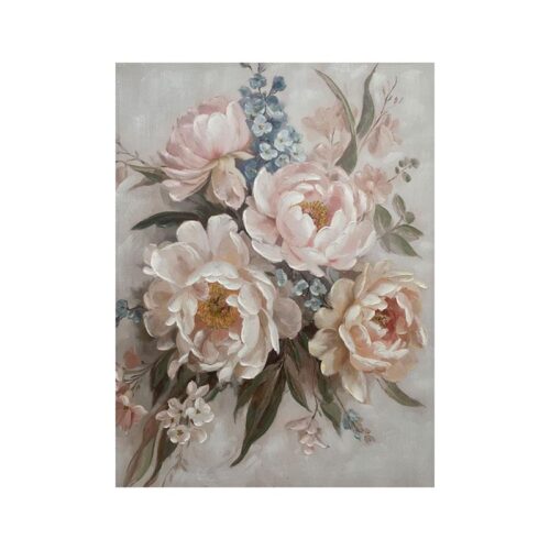 ΠΙΝΑΚΑΣ ΣΕ ΚΑΜΒΑ Fylliana "Flower 37588" ΜΠΕΖ-ΡΟΖ-ΛΕΥΚΟ 90x3x120εκ