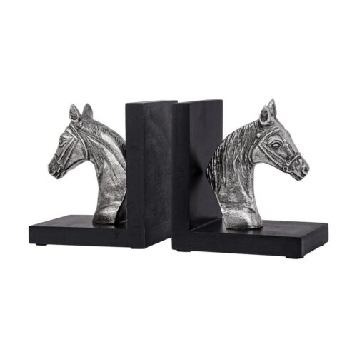 ΣΕΤ 2 ΒΙΒΛΙΟΣΤΑΤΕΣ ΜΕΤΑΛΛΙΚΟΙ "ΑΛΟΓΟ" Fylliana FL76893 ΑΣΗΜΙ ΑΝΤΙΚΕ ΧΡΩΜΑ 25x10x15εκ
