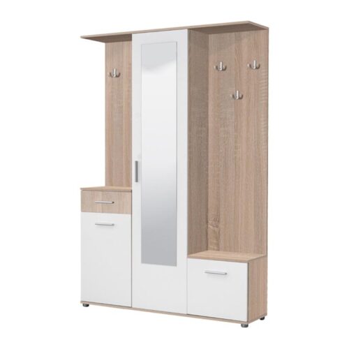 ΣΤΑΝΤ ΧΩΛ ΚΑΙ ΠΑΠΟΥΤΣΟΘΗΚΗ MARTIN SONOMA/ΛΕΥΚΟ 133,5x33x197,5εκ fxtr