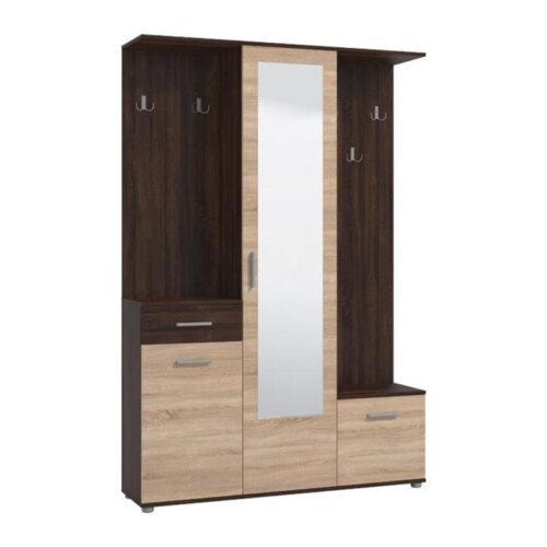 ΣΤΑΝΤ ΧΩΛ ΚΑΙ ΠΑΠΟΥΤΣΟΘΗΚΗ MARTIN DARK SONOMA/SONOMA 133,5x33x197,5εκ fxtr