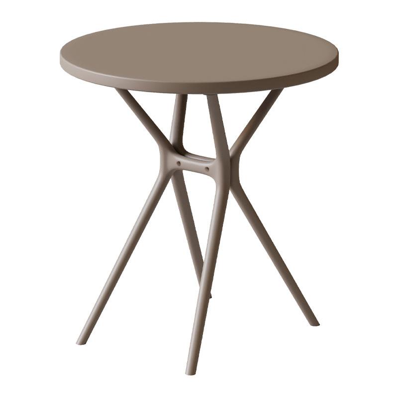 ΣΤΡΟΓΓΥΛΟ ΤΡΑΠΕΖΙ ΕΞΟΧΗΣ ΠΟΛΥΠΡΟΠΥΛΕΝΙΟΥ Fylliana FL7 CAPPUCCINO ΧΡΩΜΑ 70x71εκ