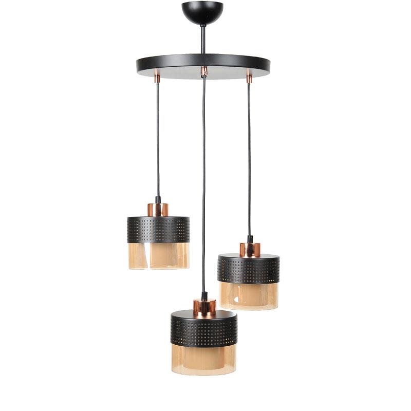 ΤΡΙΦΩΤΟ ΚΡΕΜΑΣΤΟ ΦΩΤΙΣΤΙΚΟ ΟΡΟΦΗΣ Fylliana ΜΠΡΟΝΖΕ ΧΡΩΜΑ Ε27 30x75εκ