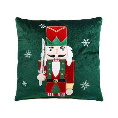 ΧΡΙΣΤΟΥΓΕΝΝΙΑΤΙΚΟ ΔΙΑΚΟΣΜΗΤΙΚΟ ΜΑΞΙΛΑΡΙ "ΚΑΡΥΟΘΡΑΥΣΤΗΣ" Fylliana FL133 ΚΟΚΚΙΝΟ-ΠΡΑΣΙΝΟ-ΛΕΥΚΟ 42x42x5εκ