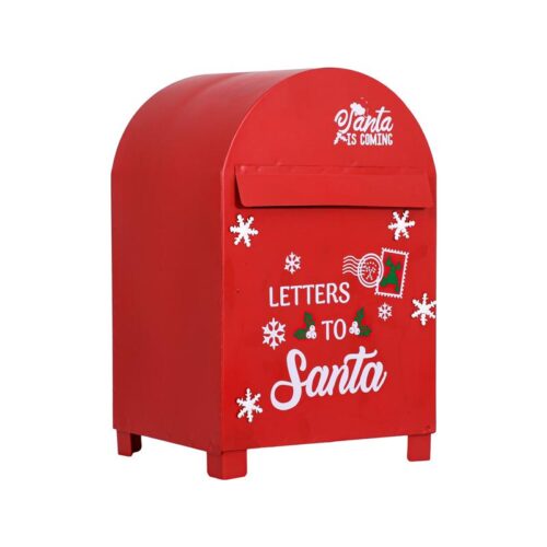 ΧΡΙΣΤΟΥΓΕΝΝΙΑΤΙΚΟ ΜΕΤΑΛΛΙΚΟ ΔΙΑΚΟΣΜΗΤΙΚΟ ΓΡΑΜΜΑΤΟΚΙΒΩΤΙΟ Fylliana FL025 ΚΟΚΚΙΝΟ-ΛΕΥΚΟ 23x20x36εκ