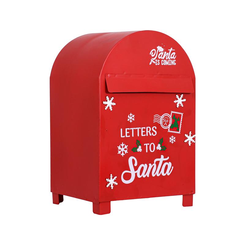 ΧΡΙΣΤΟΥΓΕΝΝΙΑΤΙΚΟ ΜΕΤΑΛΛΙΚΟ ΔΙΑΚΟΣΜΗΤΙΚΟ ΓΡΑΜΜΑΤΟΚΙΒΩΤΙΟ Fylliana FL025 ΚΟΚΚΙΝΟ-ΛΕΥΚΟ 23x20x36εκ