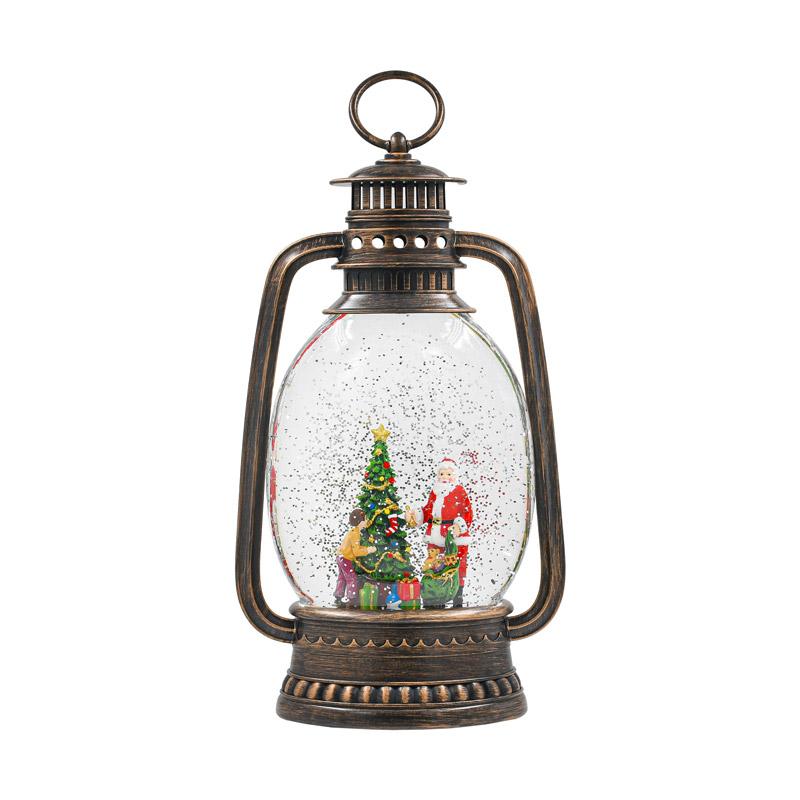 ΔΙΑΚΟΣΜΗΤΙΚΟ ΧΡΙΣΤΟΥΓΕΝΝΙΑΤΙΚΟ ΦΑΝΑΡΙ Fylliana FL24028 ΜΕ ΜΟΥΣΙΚΗ & USB ΧΡΥΣΟ 16x8x28εκ