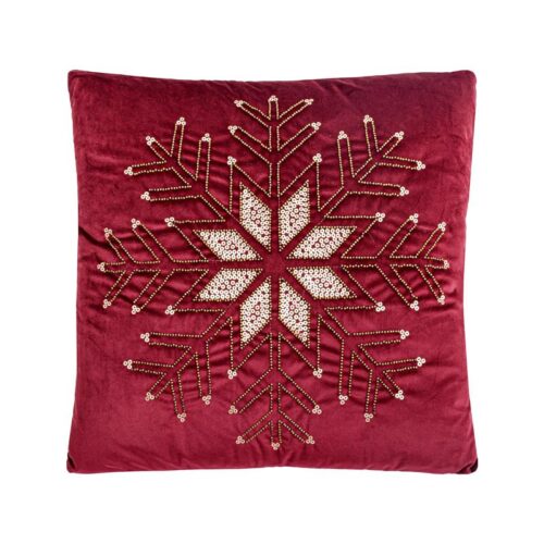 ΔΙΑΚΟΣΜΗΤΙΚΟ ΧΡΙΣΤΟΥΓΕΝΝΙΑΤΙΚΟ ΜΑΞΙΛΑΡΙ Fylliana FL414 ΚΟΚΚΙΝΟ ΜΕ ΧΡΥΣΟ 45x45x5εκ