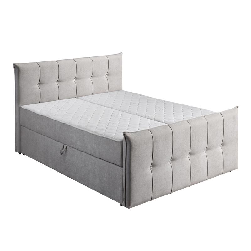 ΔΙΠΛΟ ΚΡΕΒΑΤΙ Sonic ΜΕ ΑΠΟΘΗΚΕΥΤΙΚΟ ΧΩΡΟ ΚΑΙ ΣΤΡΩΜΑ ΜΠΕΖ ΧΡΩΜΑ ΥΦΑΣΜΑΤΟΣ 222x165x115εκ (160x200)