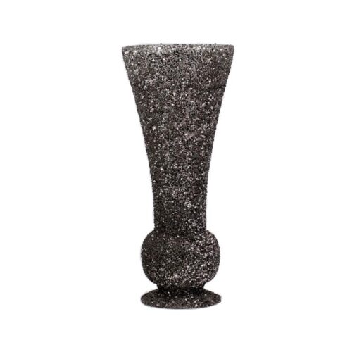 ΓΥΑΛΙΝΟ ΕΠΙΤΡΑΠΕΖΙΟ ΒΑΖΟ Fylliana Mosaic ΓΚΡΙ ΧΡΩΜΑ 15x35εκ