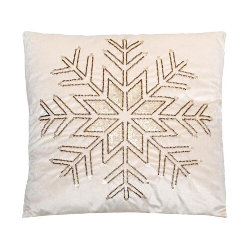 ΔΙΑΚΟΣΜΗΤΙΚΟ ΧΡΙΣΤΟΥΓΕΝΝΙΑΤΙΚΟ ΜΑΞΙΛΑΡΙ Fylliana FL414 ΜΠΕΖ ΜΕ ΧΡΥΣΟ 45x45x5εκ