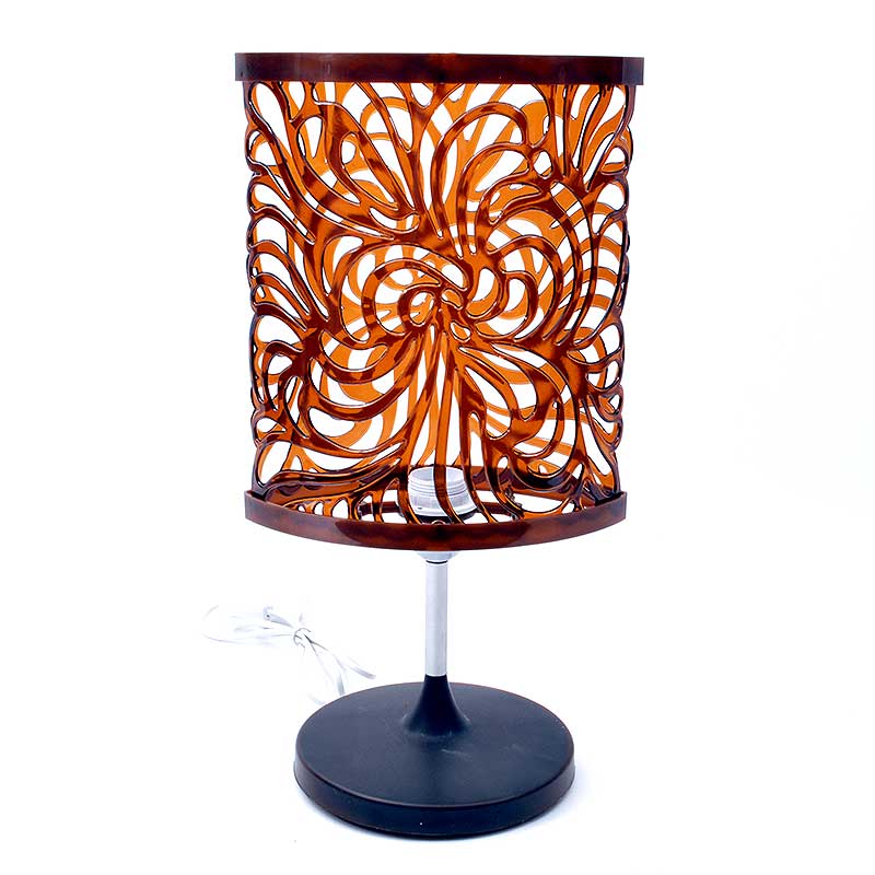 ΕΠΙΤΡΑΠΕΖΙΑ ΛΑΜΠΑ ΣΤΡΟΓΓΥΛΗ DECOLIGHT ΚΑΦΕ 30*55*77